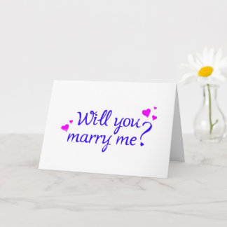 **ZAL "JULLIE" MARRY "ME" (IK HOOP VAN U) KAART