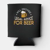 zal juridisch advies verstrekken advocaat bier blikjeskoeler (Voorkant)