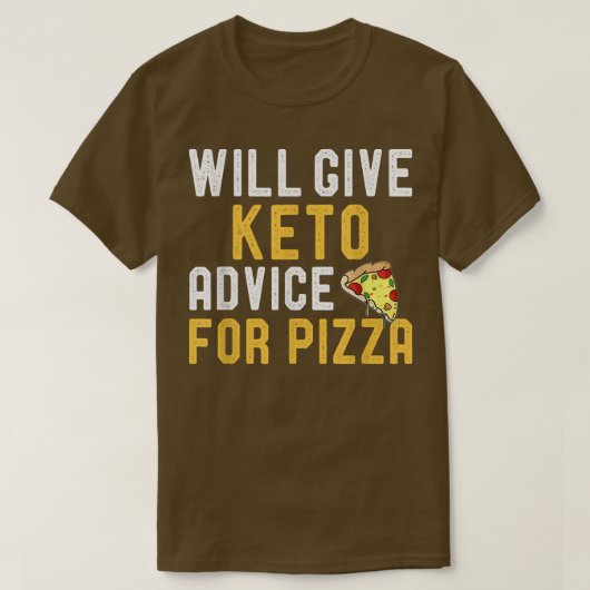 Zal Keto advies geven voor Pizza Funny Ketogenic d T-shirt (Design voorkant)