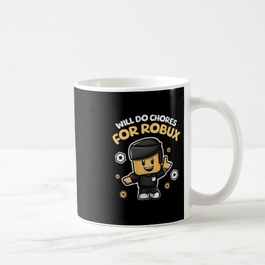 Zal Klusjes Doen Voor Robux - Grappig Gaming Ontwe Koffiemok (Rechts)