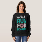 Zal lopen voor Donuts Shirt Funny Runner Shirten (Voorkant volledig)