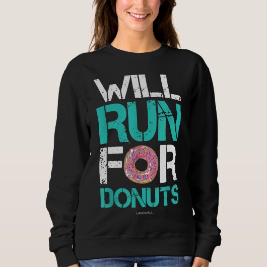 Zal lopen voor Donuts Shirt Funny Runner Shirten (Voorkant)