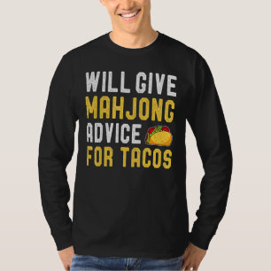 Zal Mahjong advies geven voor Tacos Tile-gebaseerd T-shirt