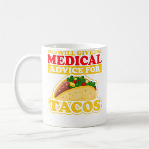 Zal medisch advies geven voor taco's dokter verple koffiemok
