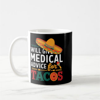 Zal medisch advies geven voor taco's Grappige dokt Koffiemok