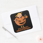 ZAL MIJN BROER HANDELEN VOOR SNOEP grappig hallowe Vierkante Sticker (Envelop)