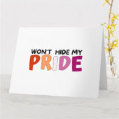 Zal mijn trots niet verbergen lesbisch kaart (Gele Bloem)