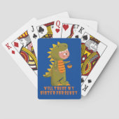 ZAL MIJN ZUS HANDELEN VOOR SNOEP grappig halloween Pokerkaarten (Achterkant)