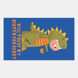 ZAL MIJN ZUS HANDELEN VOOR SNOEP grappig halloween Rechthoekige Sticker