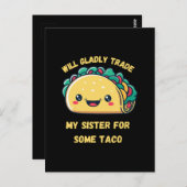 Zal Mijn Zus Ruilen Voor Tacos Briefkaart (Voorkant / Achterkant)