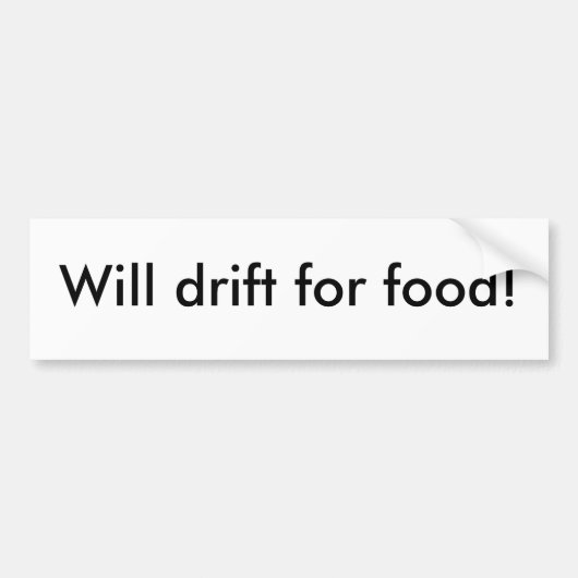 Zal naar eten drijven! bumpersticker (Voorkant)