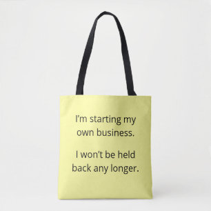 Zal niet worden tegengehouden: Lichtgeel Tote Bag
