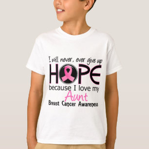 Zal nooit de Hope tante Breast Cancer opgeven T-shirt