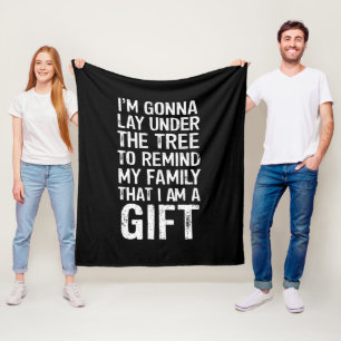 Zal onder de kerstboom liggen Kerstmis familiegesc Fleece Deken