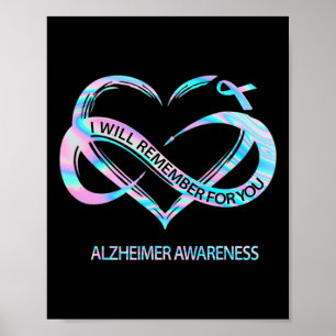 Zal onthouden voor u Alzheimerheimer Awareness Cu Poster