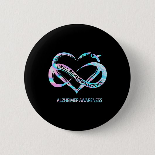 Zal onthouden voor u Alzheimerheimer Awareness Cu Ronde Button 5,7 Cm (Voorkant)