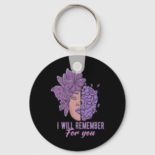 Zal onthouden voor u Alzheimerheimer Awareness doo Sleutelhanger