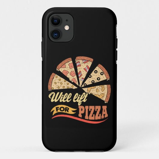 Zal optillen voor pizza - Funny Novelty Workout Case-Mate iPhone Case (Achterkant)