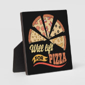 Zal optillen voor pizza - Funny Novelty Workout Fotoplaat (Voorkant)