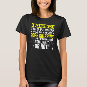 Zal praten over touw overslaan touw t-shirt