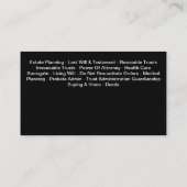 Zal Probate Attorney Visitekaartjes vertrouwen (Achterkant)