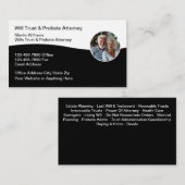Zal Probate Attorney Visitekaartjes vertrouwen (Voorkant / Achterkant)