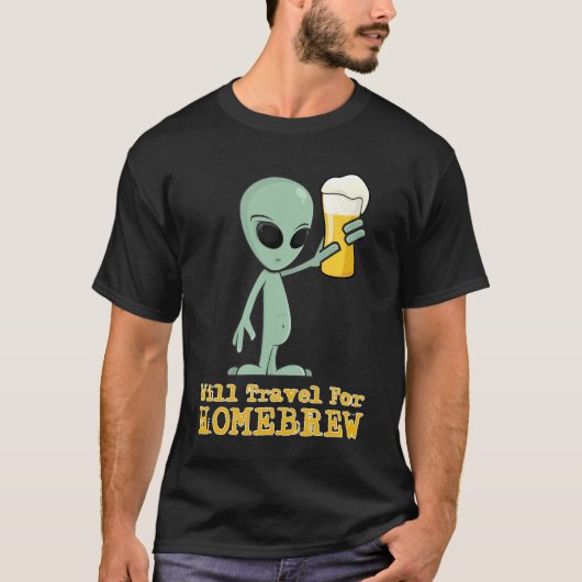 Zal reizen voor homebrew (Logo op achterzijde) - d T-shirt (Voorkant)