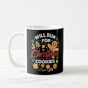Zal rennen voor kerstkoekjes Grappig rennen Xmas Koffiemok