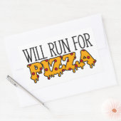 Zal rennen voor pizza rechthoekige sticker (Envelop)