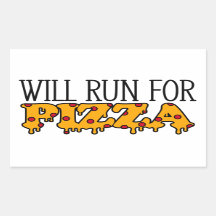 Zal rennen voor pizza