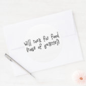 Zal rock voor voedsel 3" sticker 6 pack (Envelop)