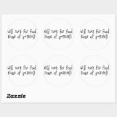 Zal rock voor voedsel 3" sticker 6 pack (Vel)