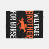 Zal ruilen broer voor paardrijden paard zelfs fleece deken (Voorkant (Horizontaal))