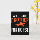 Zal ruilen broer voor paardrijden paard zelfs kaart (Gele Bloem)