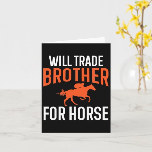 Zal ruilen broer voor paardrijden paard zelfs kaart (Gele Bloem)