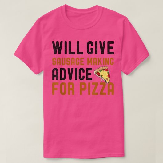 Zal Sausage adviseren voor Pizza Funny Co. T-shirt (Design voorkant)