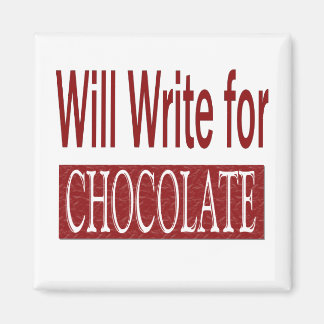 Zal schrijven voor chocolade cadeau voor schrijver magneet
