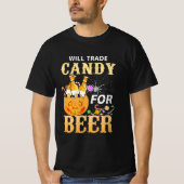 Zal Snoep ruilen voor Beer College Halloween Costu T-shirt (Voorkant)