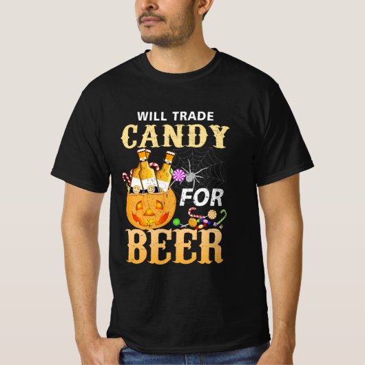 Zal Snoep ruilen voor Beer College Halloween Costu T-shirt (Voorkant)
