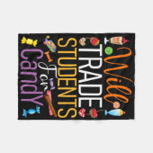 Zal studenten ruilen voor Snoep leraar Schattige H Fleece Deken (Voorkant (Horizontaal))