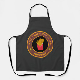 Zal taken afmaken voor friet schort