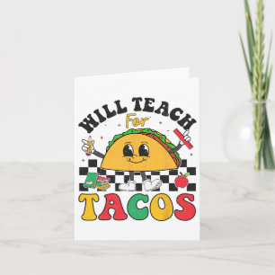 zal teach for tacos lover Funny cute cinco de May Kaart
