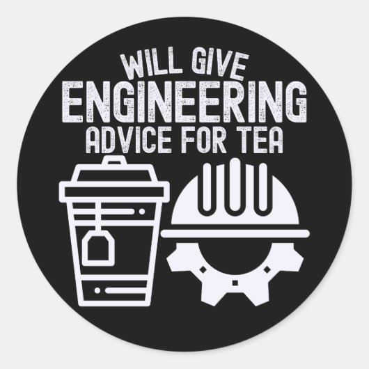 Zal techniekadvies voor thee geven ronde sticker (Voorkant)