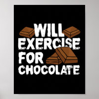 Zal trainen voor chocolade grappige gym training