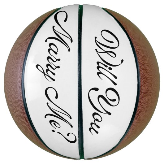 Zal uw marry me met een groot mandje voorstellen? basketbal (Verticaal)