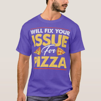 Zal uw probleem voor Pizza Eating Pizza Italiaans T-shirt