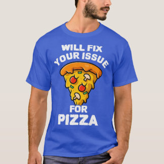 Zal uw probleem voor Pizza Eating Pizza Italiaans T-shirt
