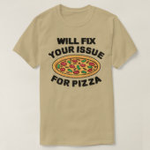 Zal uw probleem voor Pizza Eating Pizza Italiaans  T-shirt (Design voorkant)
