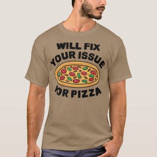 Zal uw probleem voor Pizza Eating Pizza Italiaans T-shirt