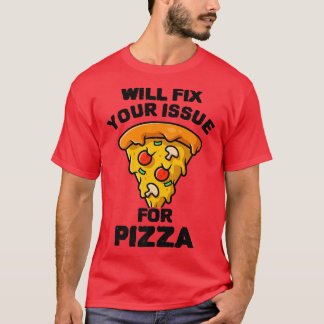 Zal uw probleem voor Pizza Eating Pizza Italiaans T-shirt
